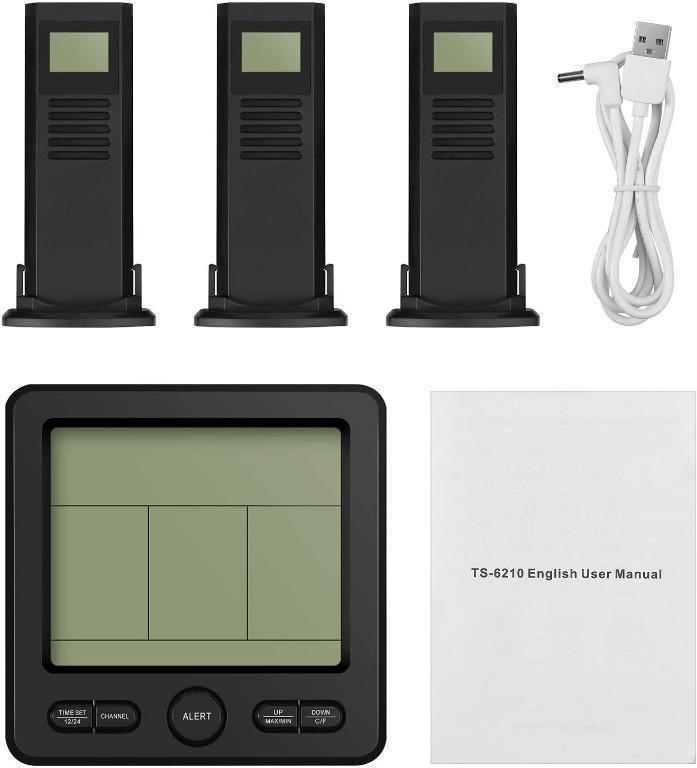 WiFi Thermometer Hygrometer with Waterproof Probe and LCD Backlit Scre