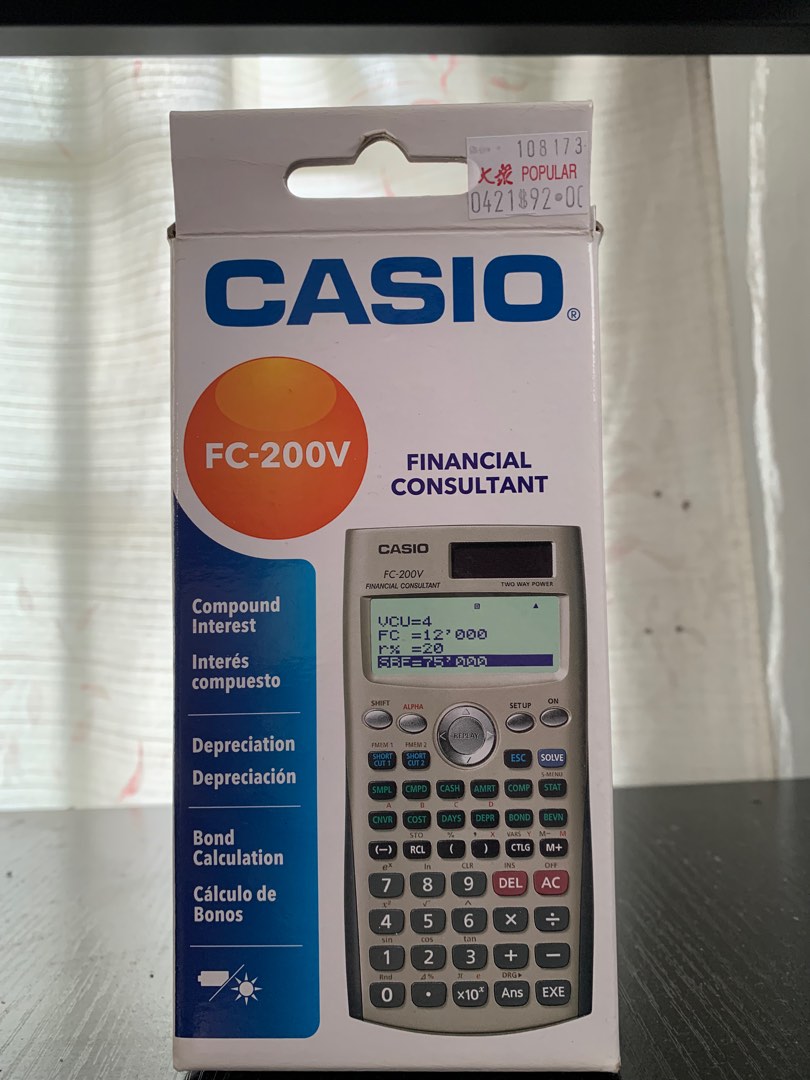 Calculatrice Financière Casio FC-200 – Neuve En Boîte Avec Manuel