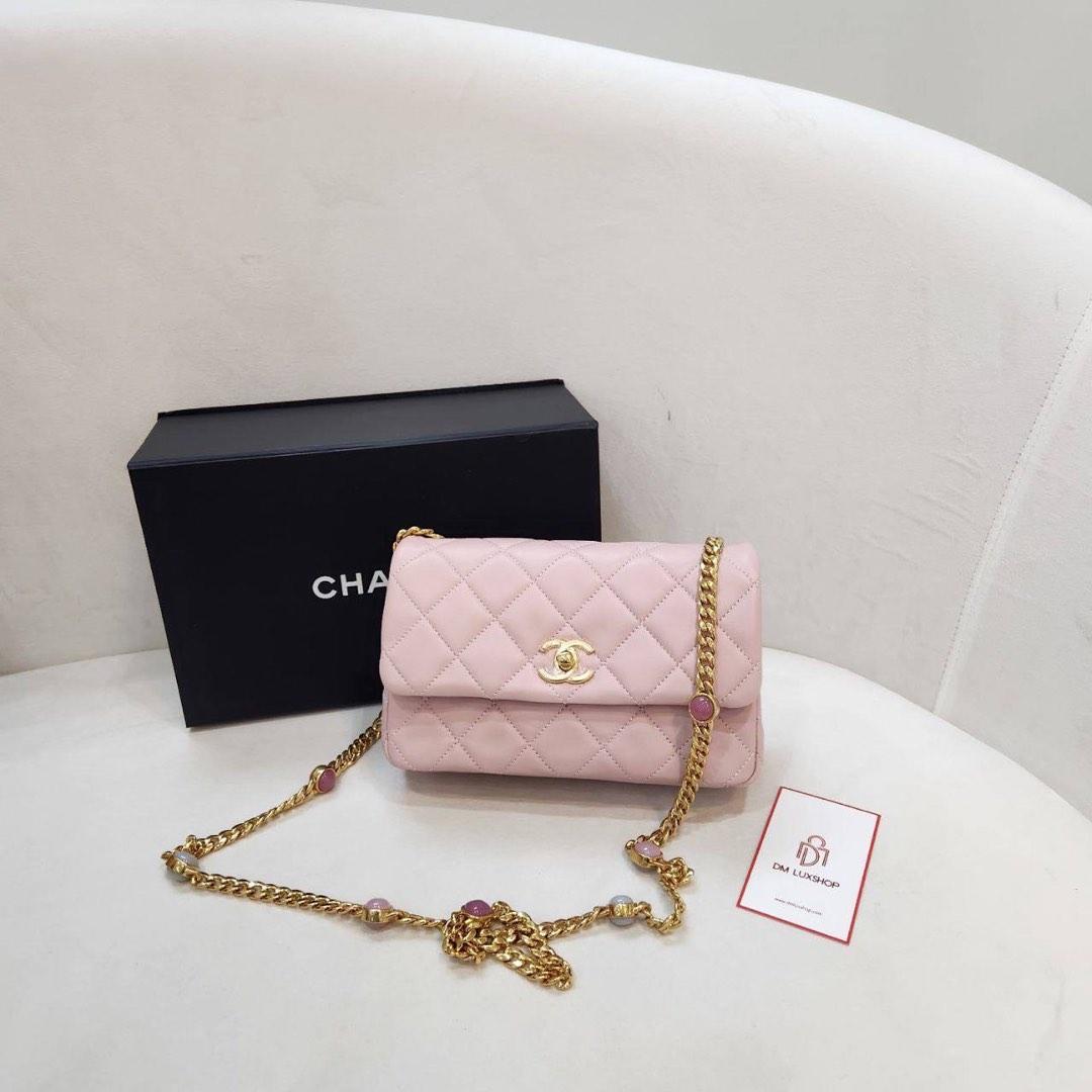 Chanel black pink flapbag, Luxury, Bags & Wallets on Carousell