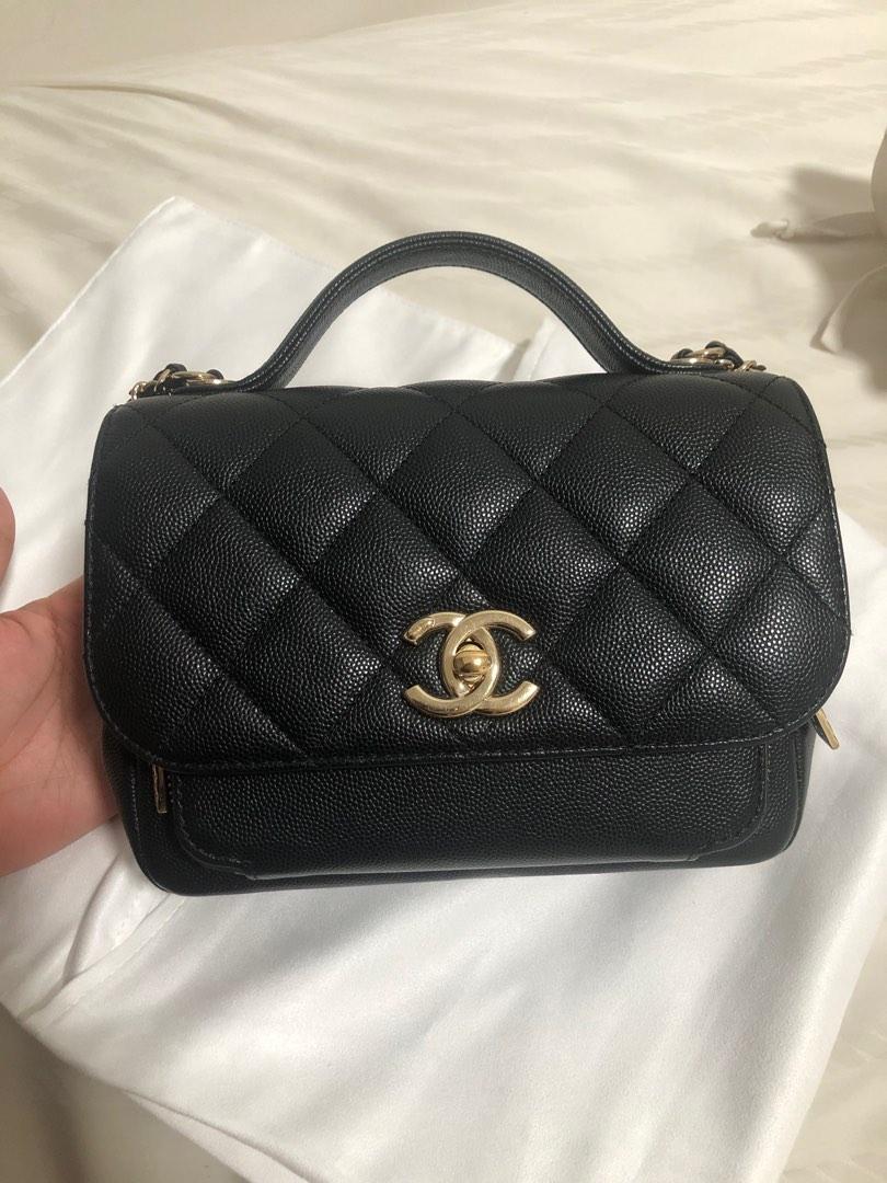 Chanel Micro Business Affinity Bag Caramel Caviar Light Gold Hardware