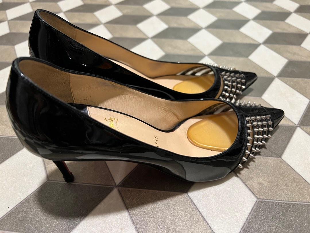 Christian louboutin black patent heels online