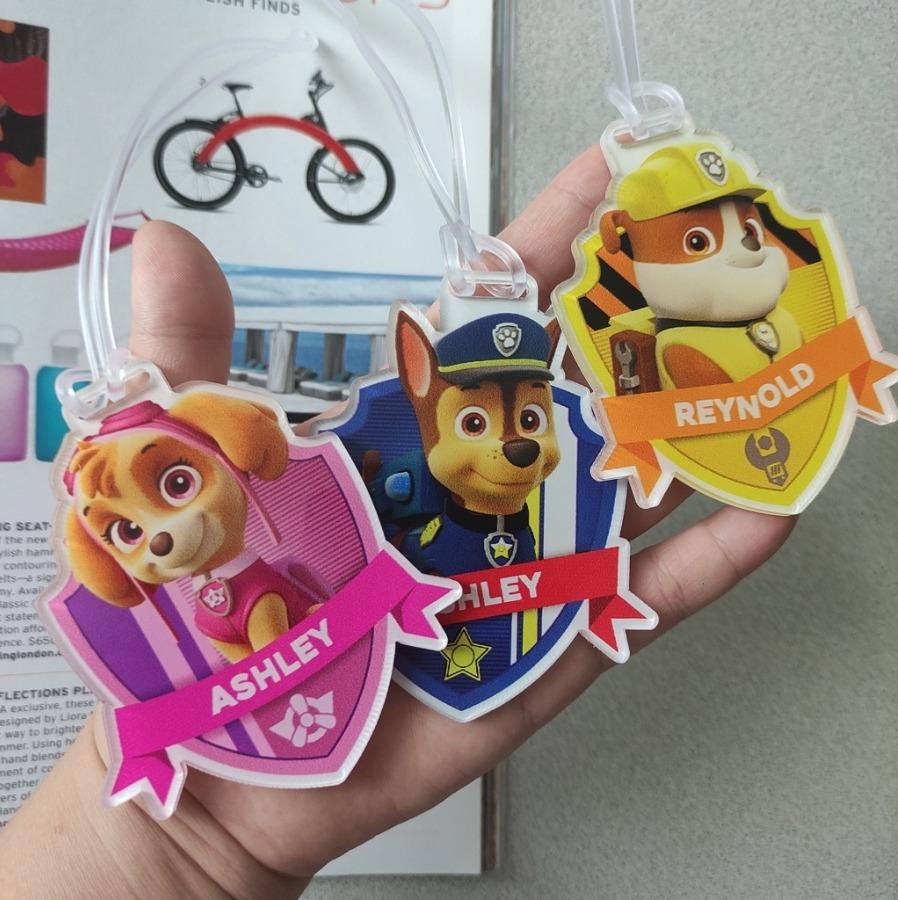 Paw patrol luggage store tag