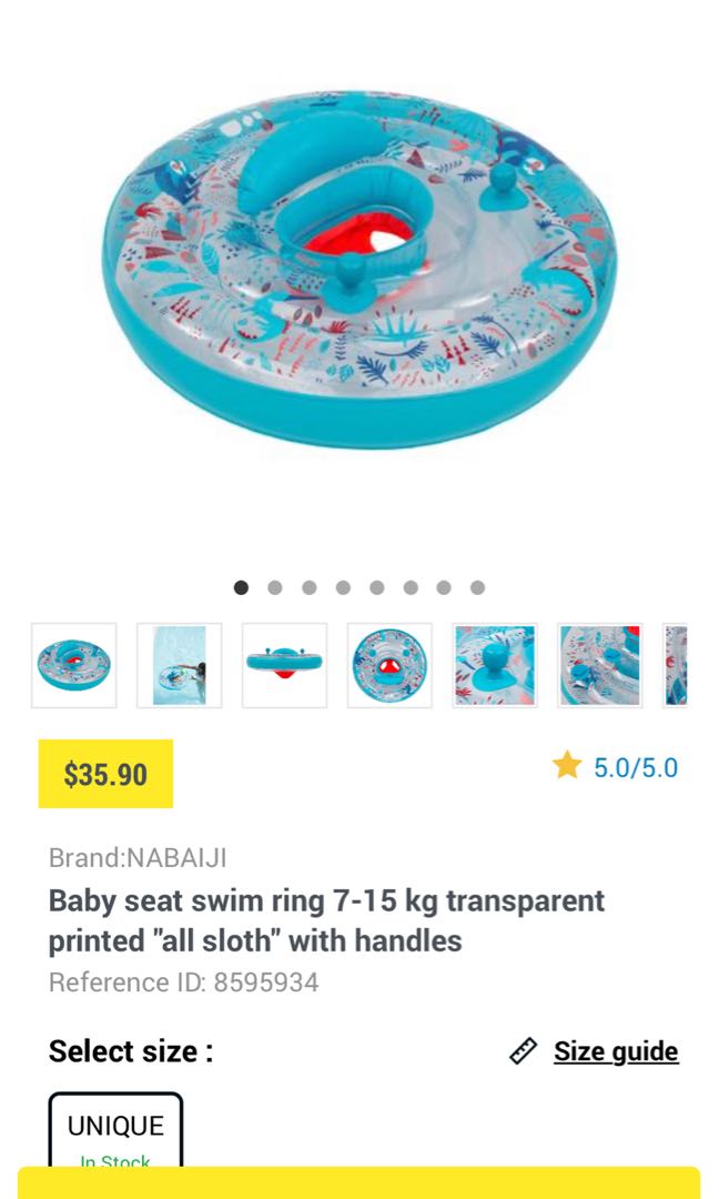 Nabaiji baby seat swim outlet ring