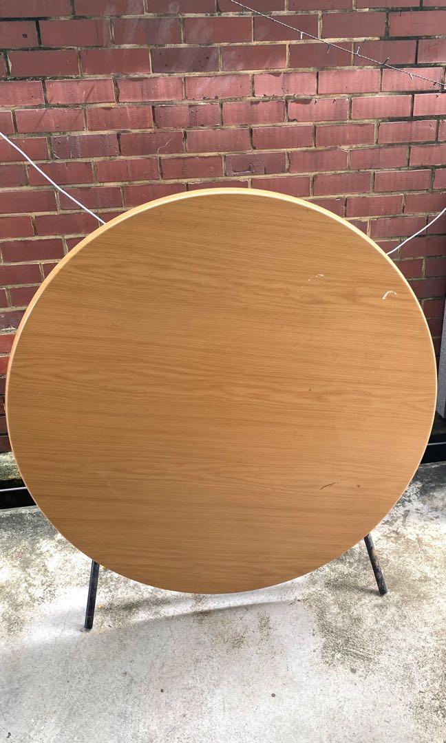 foldable round table, foldable dining table, Furniture & Home Living