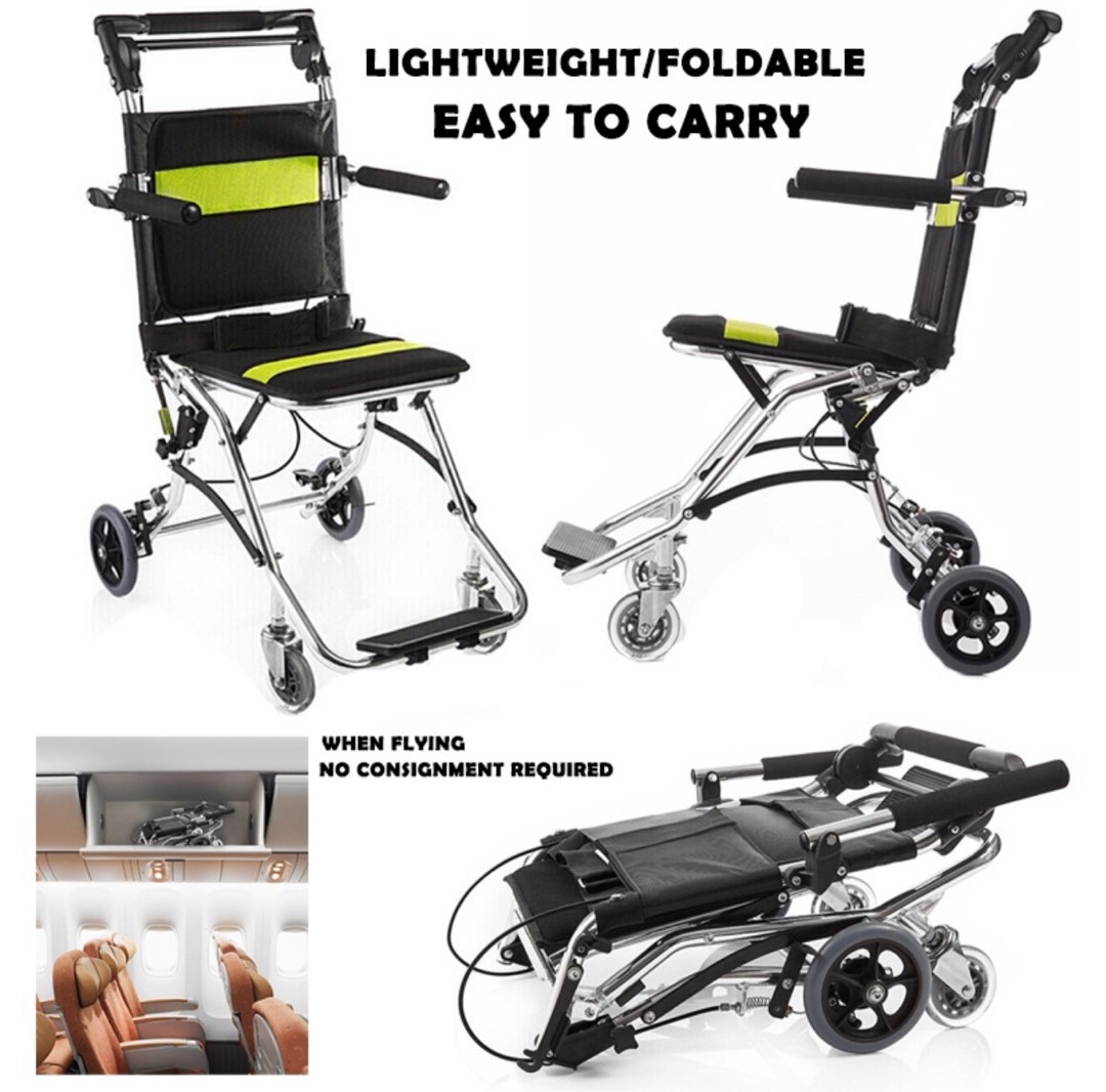 Foldable Wheelchair, Health & Nutrition, Assistive & Rehabilatory Aids