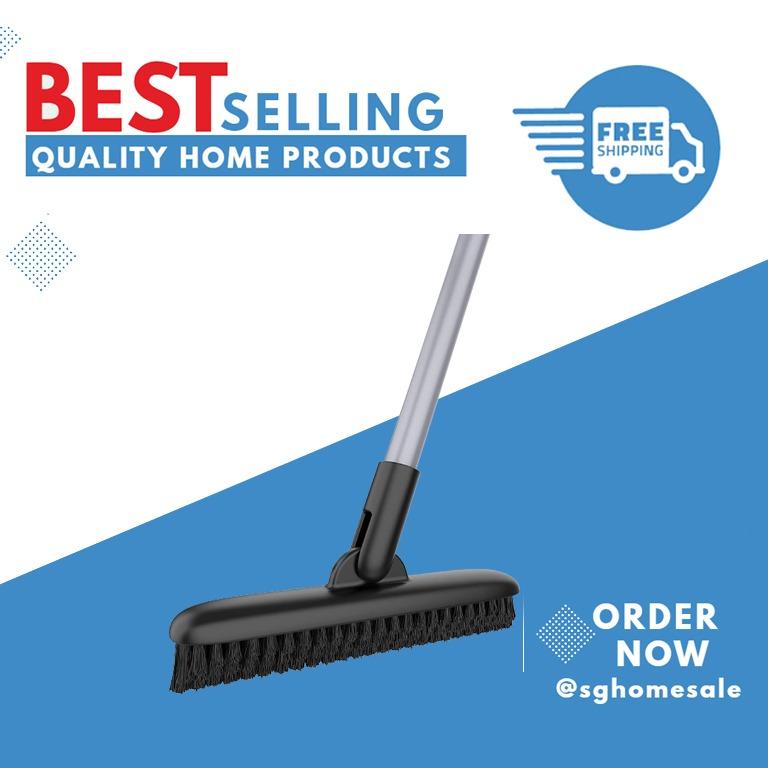 FREE DELIVERY<< MR.SIGA Heavy Duty Grout Scrub Brush with Long Handle, Shower  Floor Scrubber for Cleaning, Tile Scrub Brush with Stiff Bristles,  Furniture & Home Living, Cleaning & Homecare Supplies, Cleaning Tools