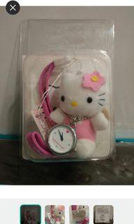 FREE TRACKED SHIPPING AND NEW AND SEALED! Rare Official Sanrio Hello Kitty Charm + Small Clock