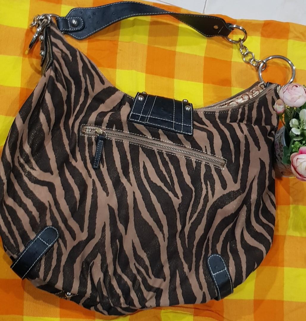 GUESS Zebra Shoulder Bag Women s Fashion Bags Wallets