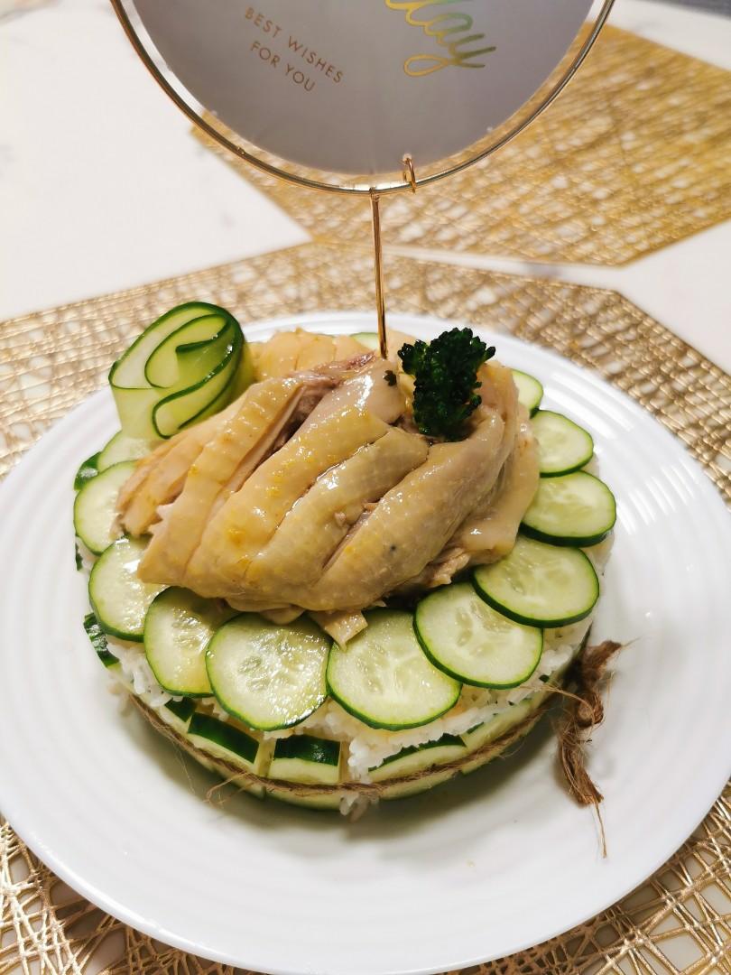 Hainanese chicken rice cake, Food & Drinks, Homemade Bakes on Carousell