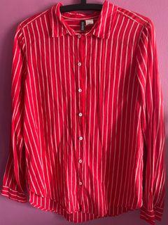 Harga termasuk postage to WM H&M Divided Red Stripped Shirt