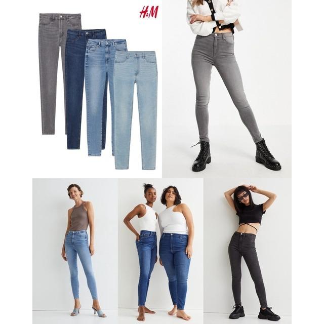 H M Embrace High Waist Ankle Jeans Fesyen Wanita Pakaian Wanita