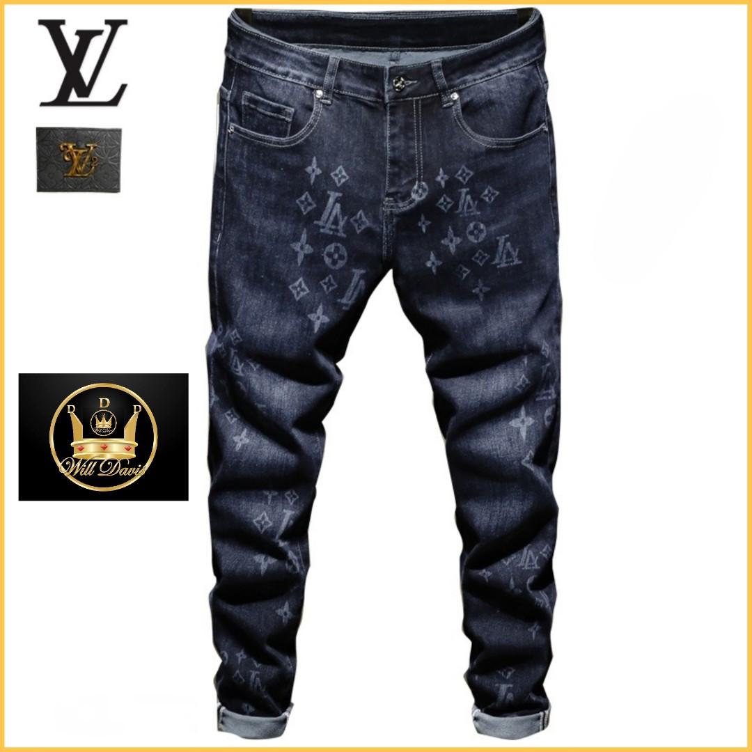 Louis Vuitton Black Denim Straight Fit Jeans L Waist 34 Louis Vuitton