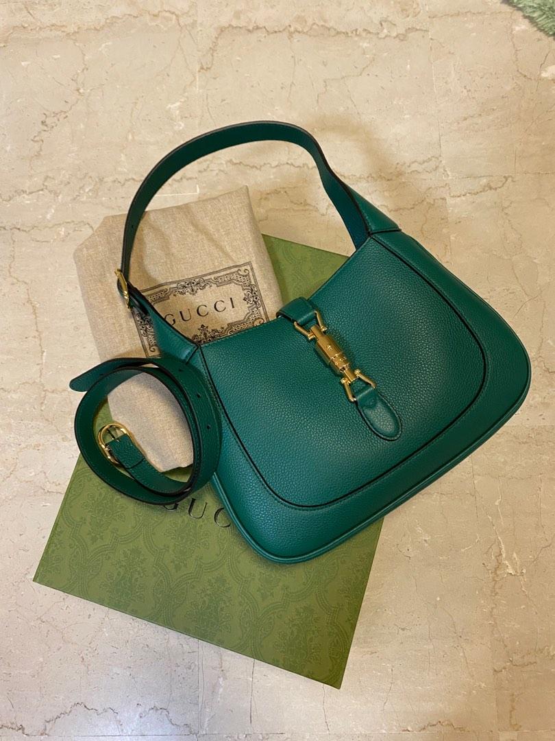 Jackie 1961 Small Leather Shoulder Bag in Green - Gucci