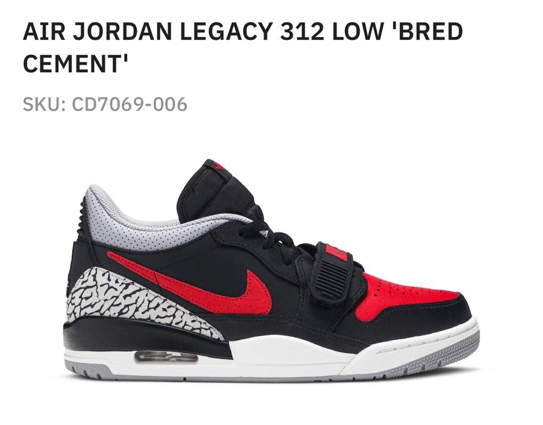 Jordan 312 legacy low bred clearance