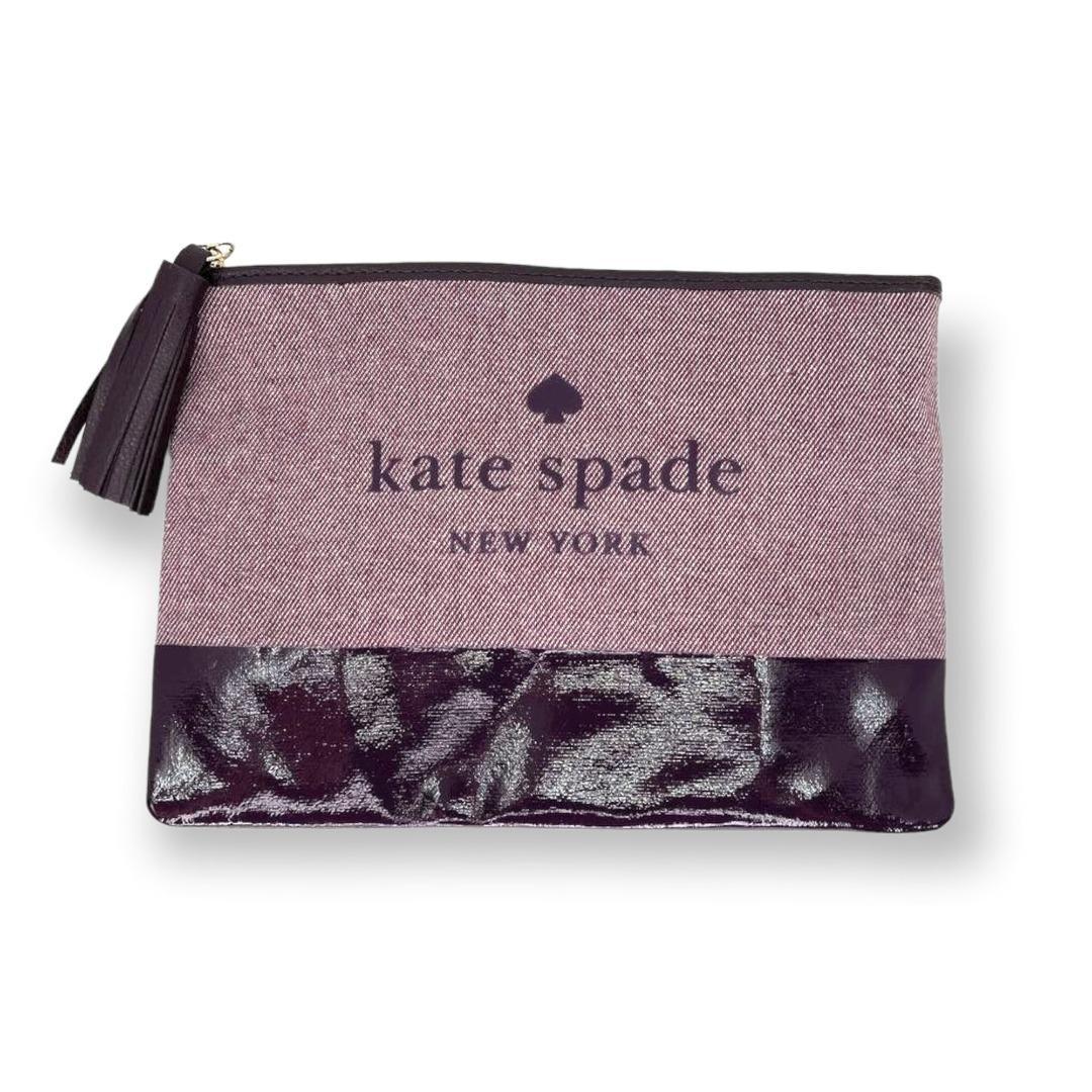 KATE SPADE Large Tassel Pouch Ash Street Logo (Deep Plum), Women's Fashion,  Bags & Wallets, Purses & Pouches on Carousell