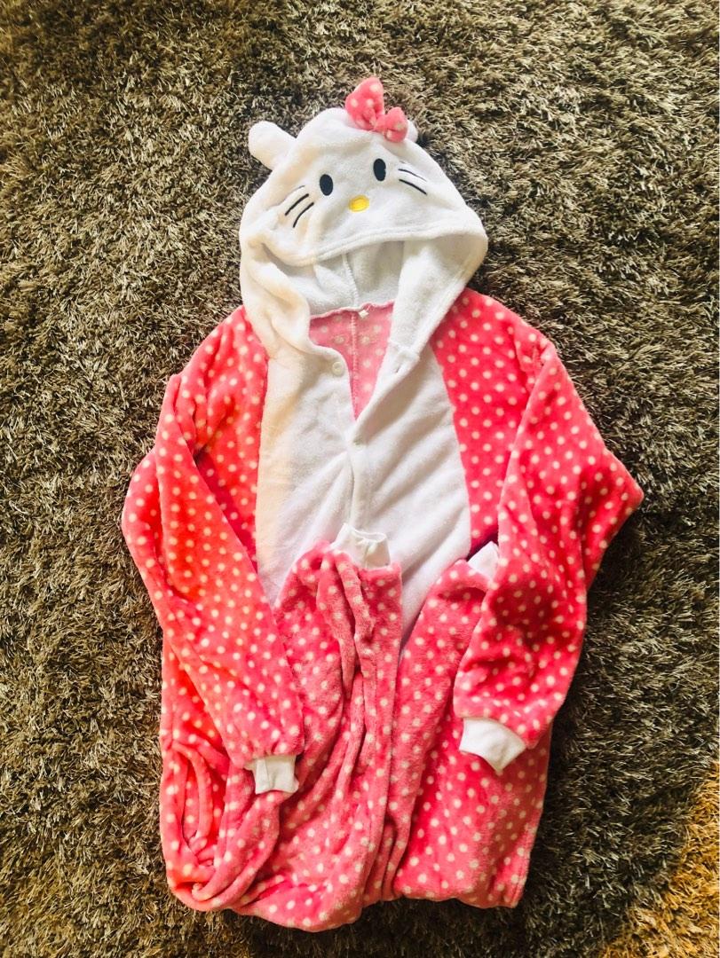 LAST MINUTE HALLOWEEN COSTUME ADULT Hello Kitty Onesie Teens to Adults