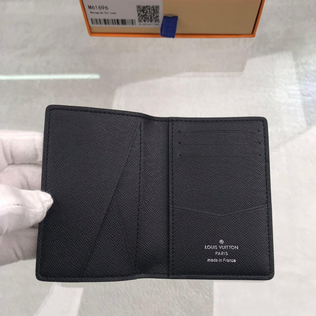 LOUIS VUITTON LV POCKET ORGANIZER MONOGRAM BLACK M61696 ( 7.5cm x 11cm x  7cm ), Men's Fashion, Watches & Accessories, Wallets & Card Holders on  Carousell