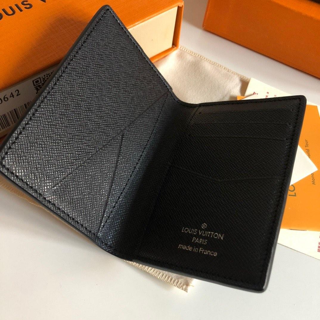 LOUIS VUITTON LV POCKET ORGANIZER MONOGRAM BLACK M61696 ( 7.5cm x 11cm x  7cm ), Men's Fashion, Watches & Accessories, Wallets & Card Holders on  Carousell