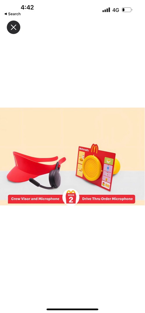 Macdonald Happy Meal Playset Crew Visor Hobbies And Toys Toys And Games On Carousell