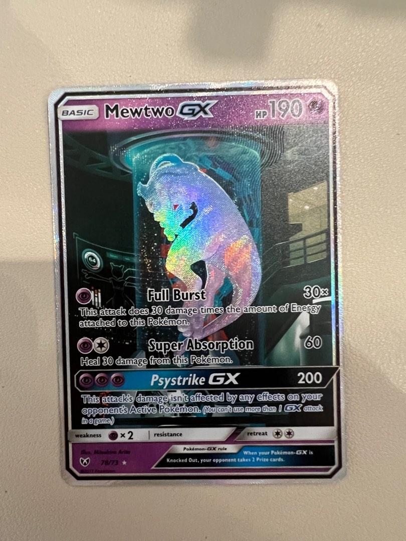 Mewtwo GX Alt Art Gold Metal Pokemon Card 