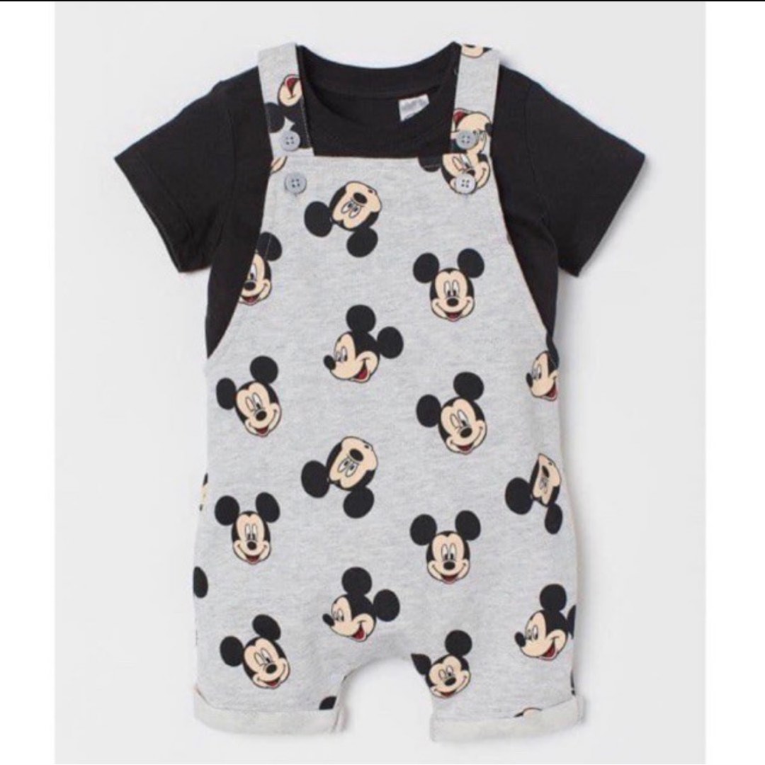 Mickey Mouse Overalls, Babies & Kids, Babies & Kids Fashion on Carousell