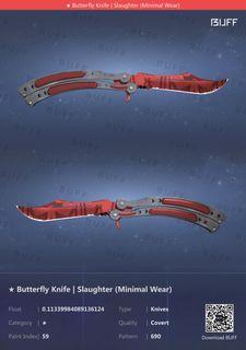 Butterfly Slaughter knife csgo