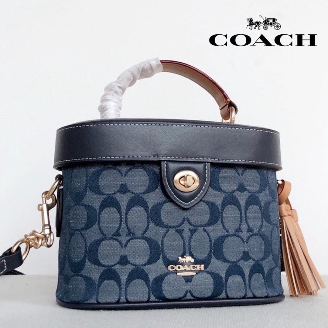 New Coach Original Chambray Kay Crossbody in Blocked Signature Canvas Women Crossbody Bag with Full Set of Coach Package