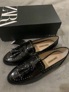 New Zara loafers black size 38