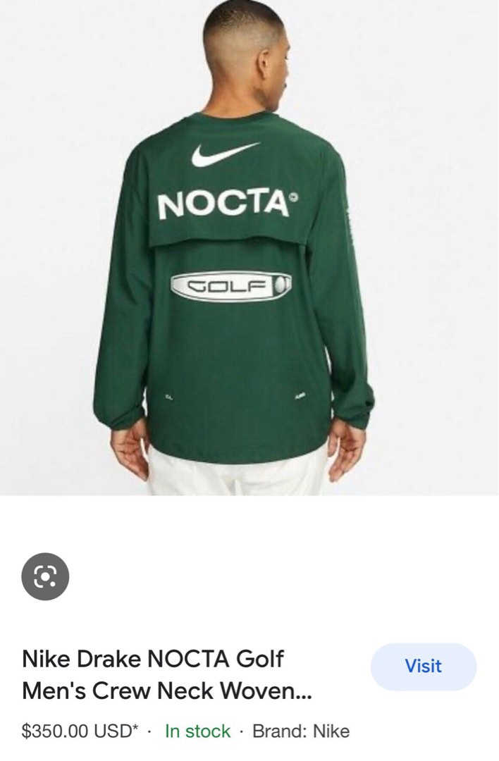 Nike x Drake NOCTA Golf Crewneck Top green, Men's Fashion ...