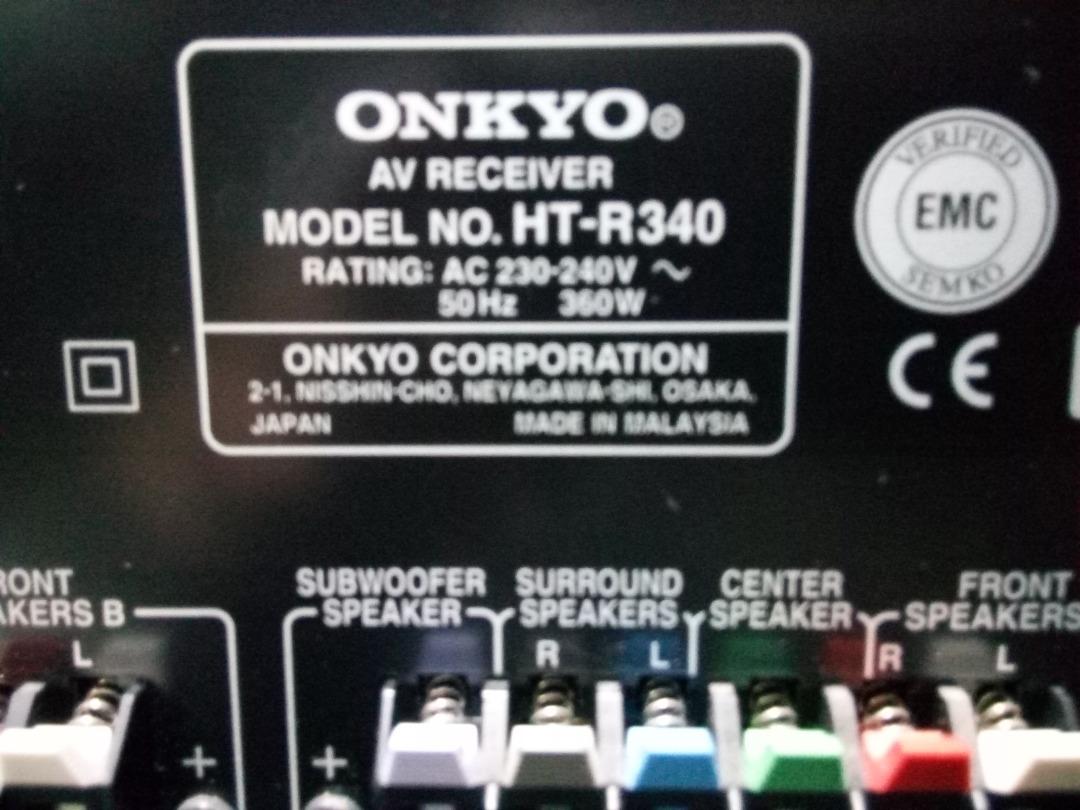 Onkyo Audio Video Receiver (220230 Volts/Not Surplus), Audio