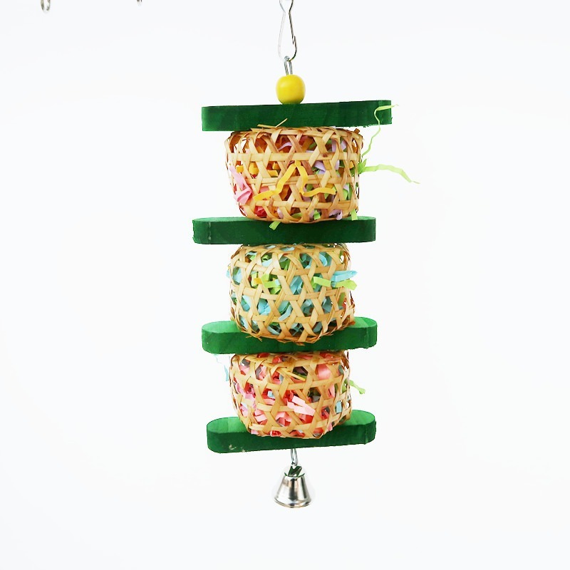 Parrot Bird Toys | Rattan Paper Silk | Wooden Biting String | Paper ...