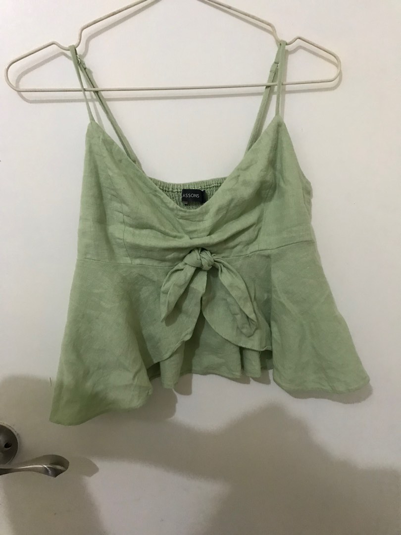 Pastel Green Top, Women's Fashion, Tops, Sleeveless on Carousell