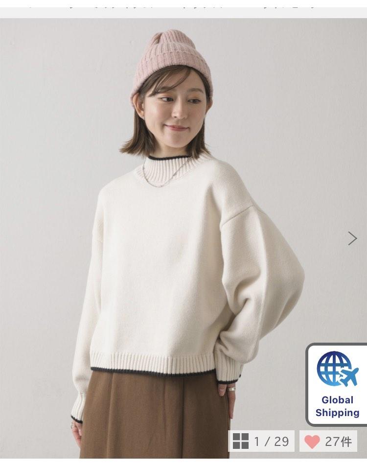 日本RETRO GIRL 雙色針織上衣Bicolor Knit, 女裝, 上衣, 長袖衫- Carousell
