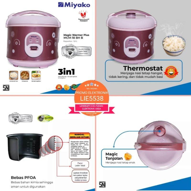 Rice cooker miyako 1.8 liter MCM 18 BH, Kitchen & Appliances di Carousell