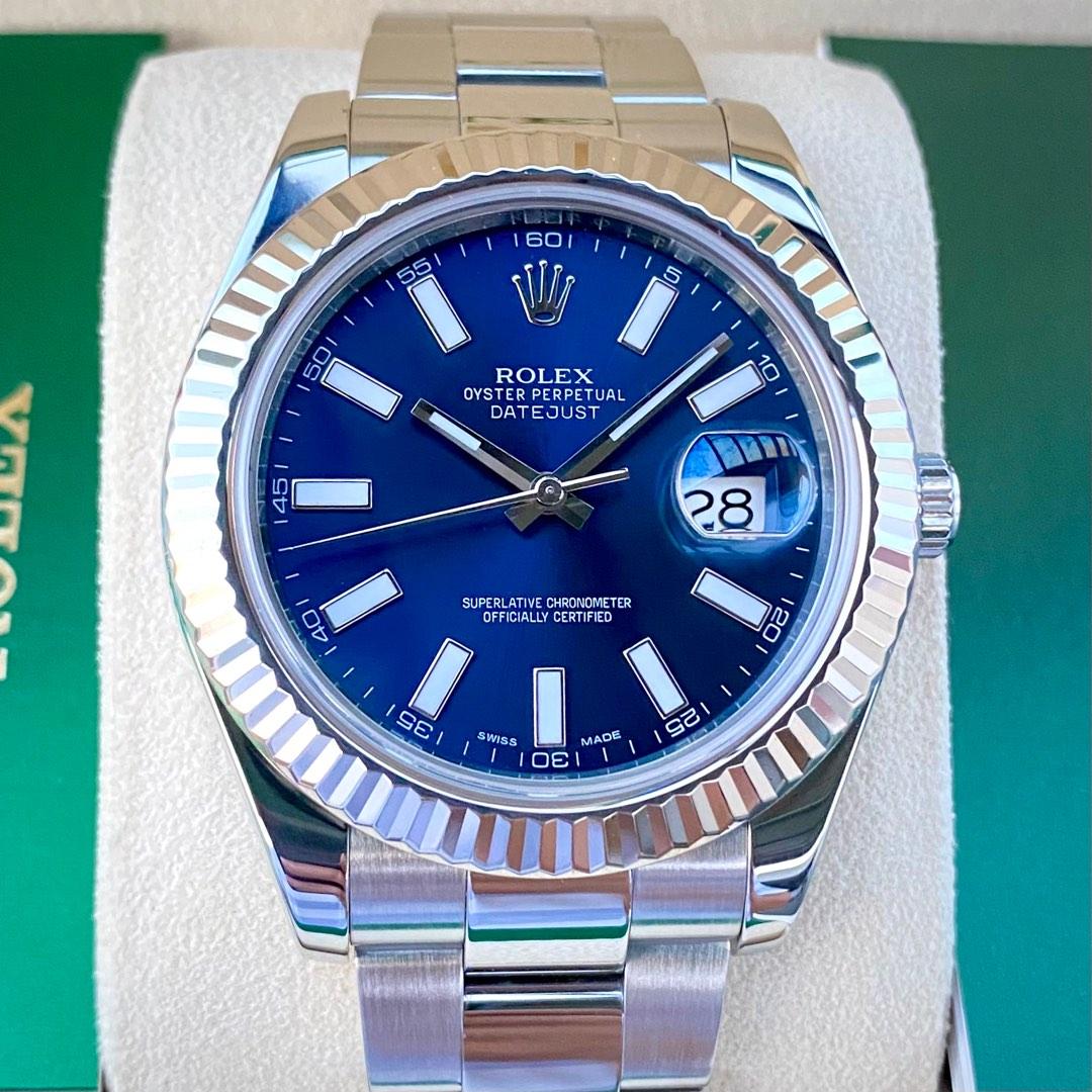 rolex-datejust-41-azzurro-blue-dial-luxury-watches-on-carousell