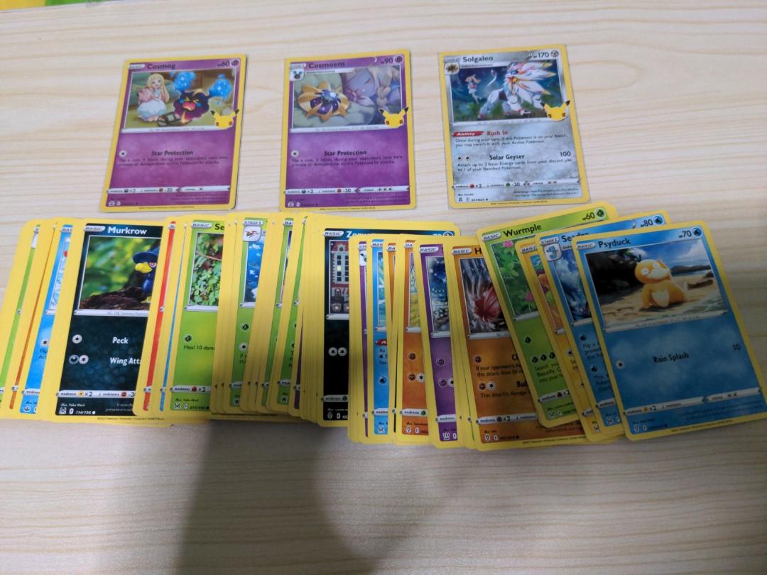 Solgaleo Set + 97 random Common and Uncommon Pokemon Cards, Hobbies & Toys,  Toys & Games on Carousell