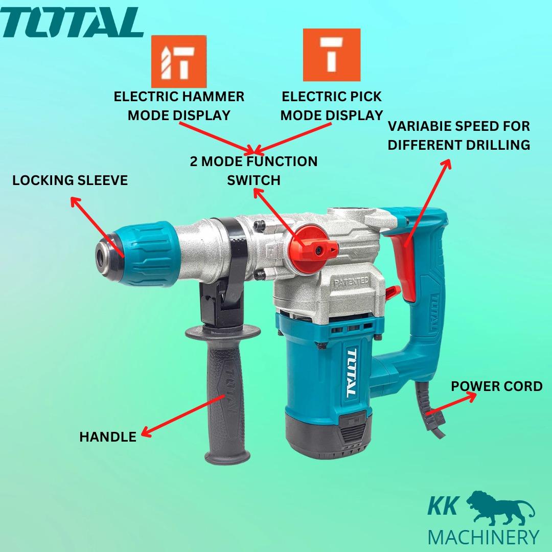 Total rotary online hammer 1050w