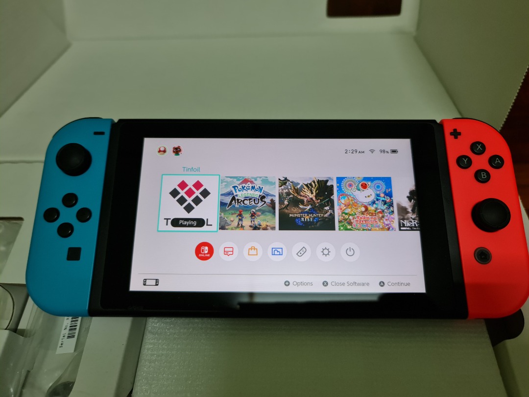 [USED]Nintendo Switch V1 Modded Hwfly Full Set, Video Gaming, Video