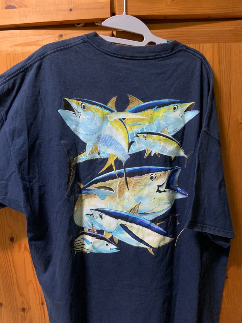 Vintage Fishing Tshirt, Men's Fashion, Tops & Sets, Tshirts & Polo