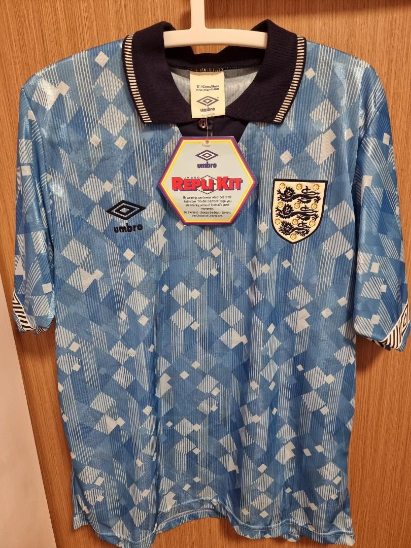 Maillot Umbro Vintage Angleterre Coupe Du Monde 1990 - Taille 2XL, Noir, Occasion