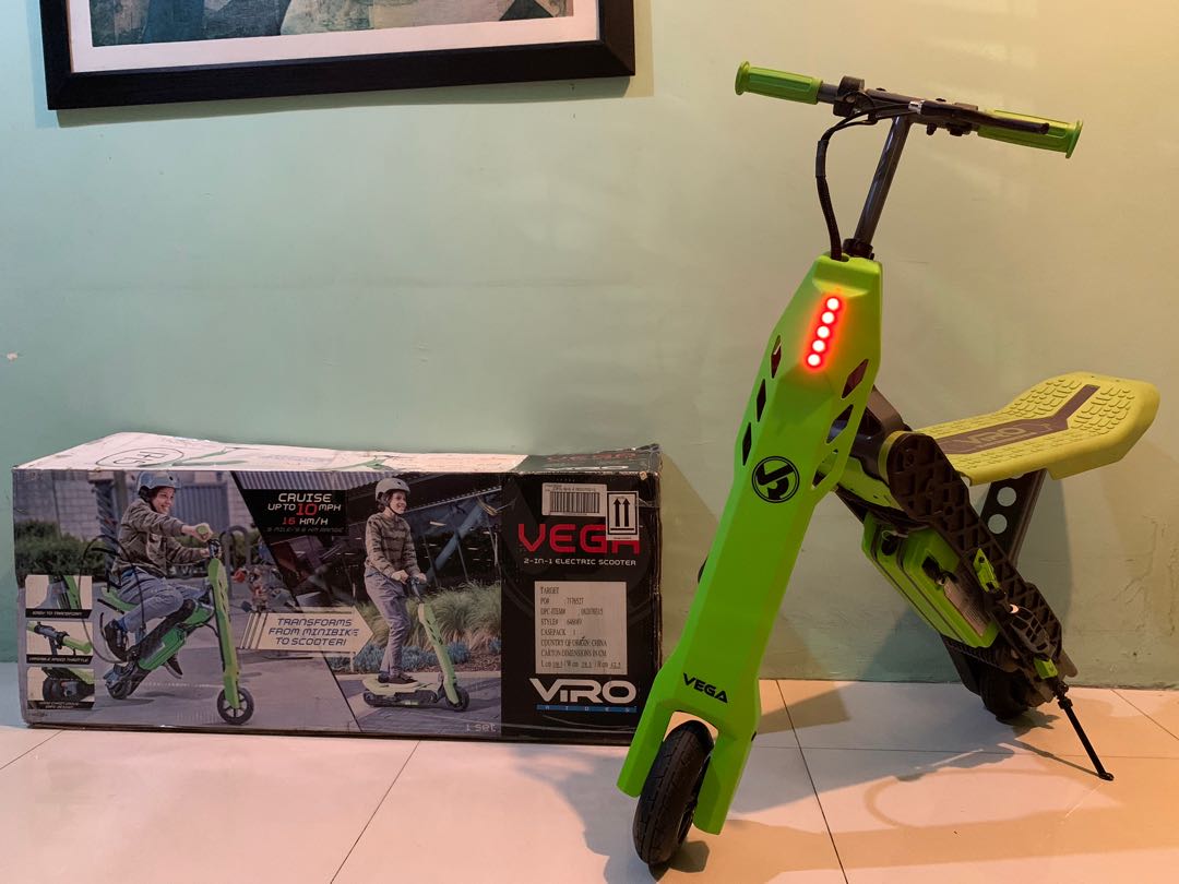 Viro Vega 2in1 Transforming Electric Scooter and Mini Bike, Sports