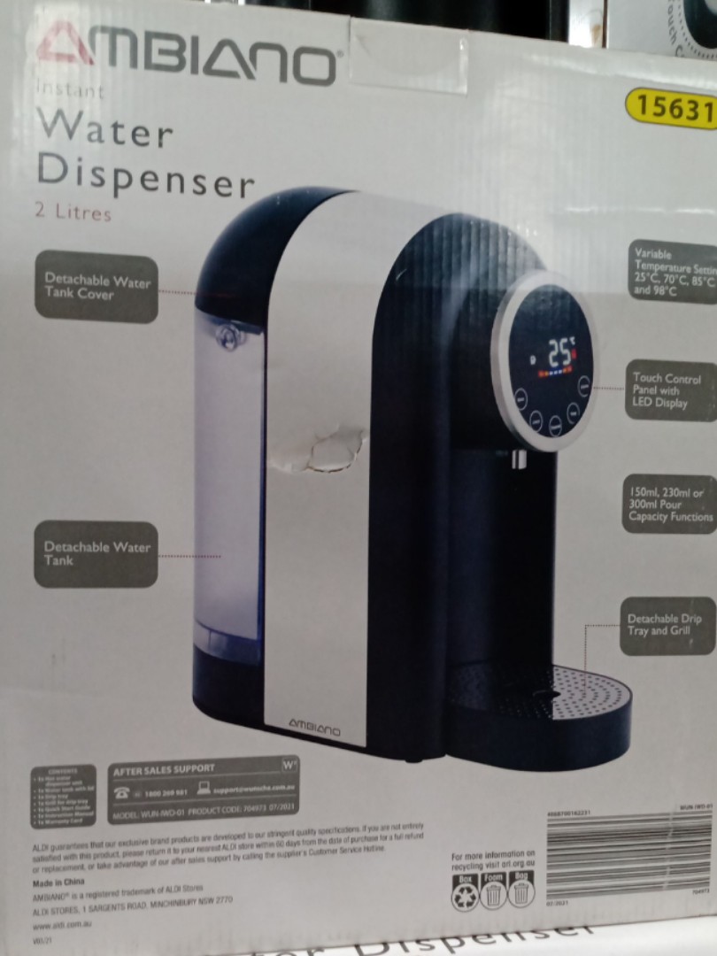 ambiano hot water dispenser aldi