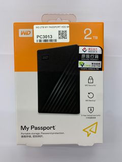 WD 2TB 全新原裝香港行貨 My Passport External Portable Harddisk USB3.0 2.5inch WDBYVG0020BBK64225231378434110
