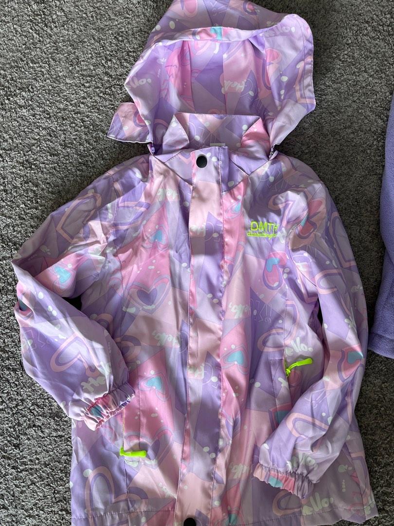 Winter autumn double layer jacket girls kids fleece windbreaker