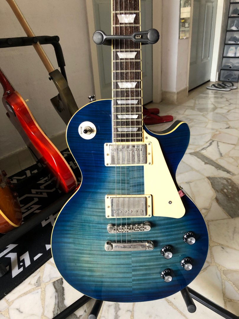 WTS/WTT Epiphone Les Paul Standard Pro Blue Burst electric guitar