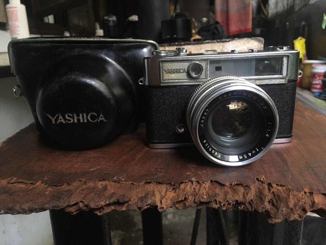 Working ! YASHICA LYNX 14 with YASHINON-DX 45mm F/1.4 Original Case 
