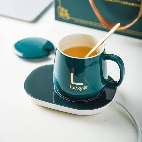 Coffee Cup Warmer,Smart Thermostat Coaster 55 Degree Heating