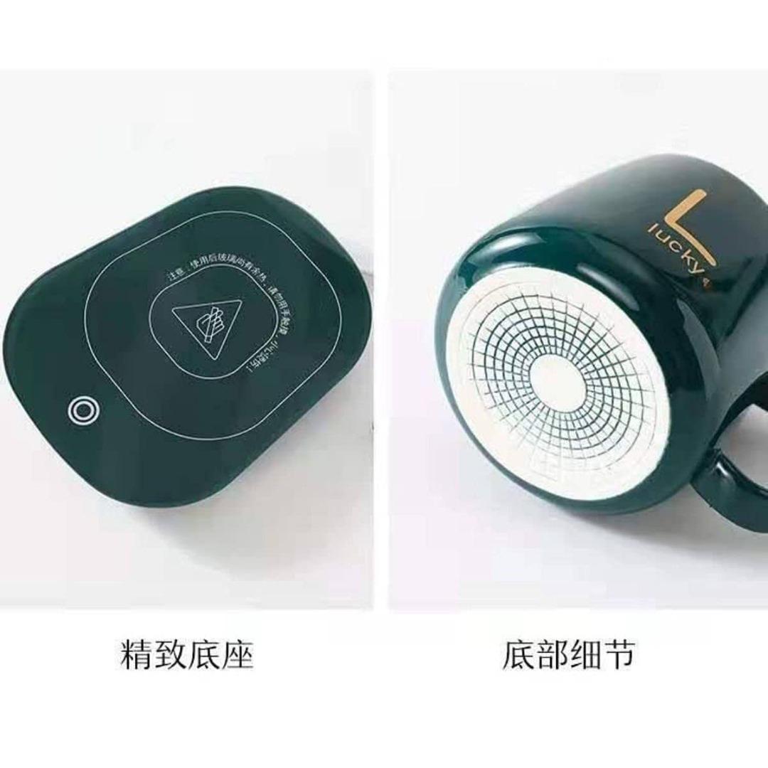 Coffee Cup Warmer,Smart Thermostat Coaster 55 Degree Heating Automatic  Thermostat Cup,Used for Coffee, Milk, Tea