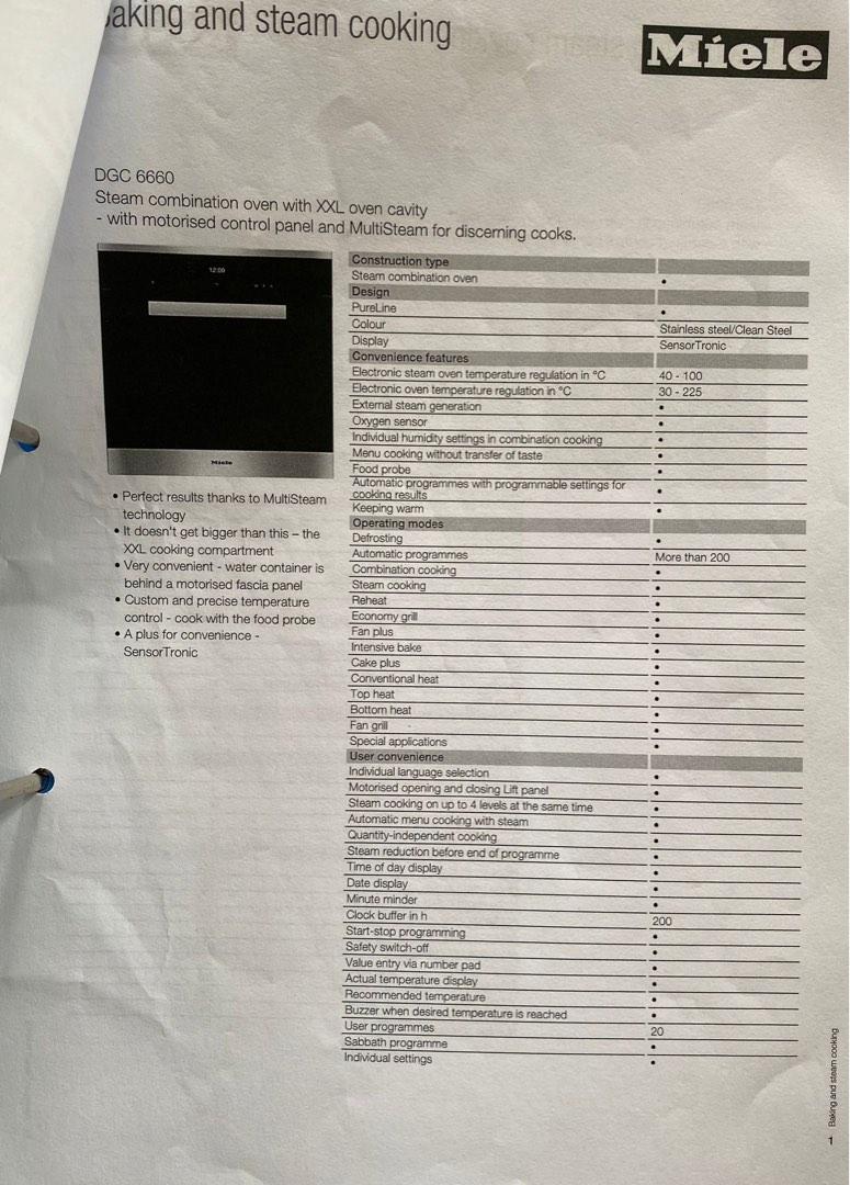 40 off brand new Miele Combi Oven XXL Size, TV & Home Appliances