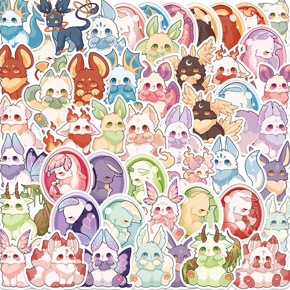 50PCS Aesthetic Weirdcore Stickers Cute Fantasy Kawaii Y2K for Water Bottle/Phone  Kids Anime Fairycore Korean Asian Drink Fruit Potion Sticker Computer  Scrapbooking Planner School Locker Chrismas Deco